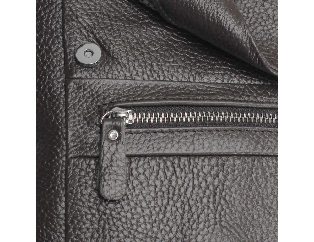 Шкіряна чоловіча сумка через плече коричнева Tiding Bag M38-9117-2B - Фотографія № 2
