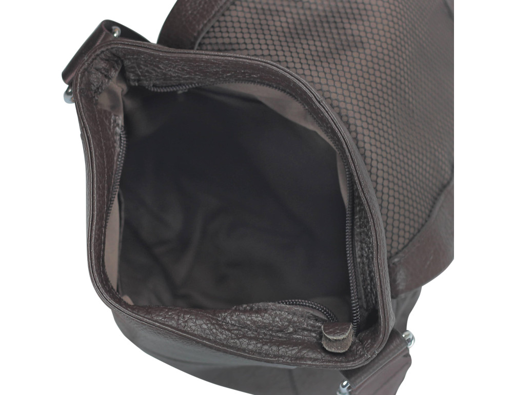Шкіряна чоловіча сумка через плече коричнева Tiding Bag M38-9117-2B - Фотографія № 3