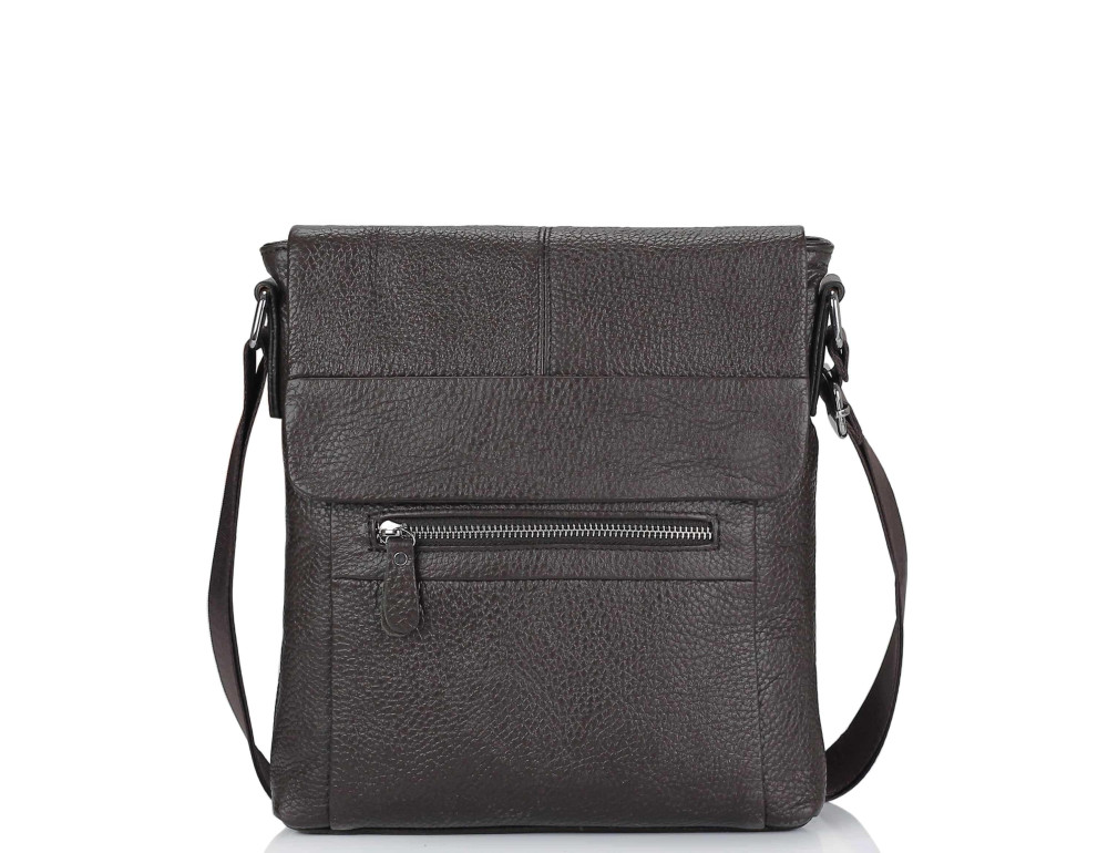 Шкіряна чоловіча сумка через плече коричнева Tiding Bag M38-9117-2B - Фотографія № 6