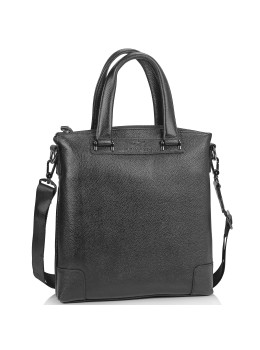 Шкіряна чорна сумка чоловіча з ручками Tiding Bag M38-9160-1A
