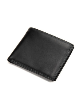 Класичне чорне шкіряне портмоне Tiding Bag M39-1023-3A