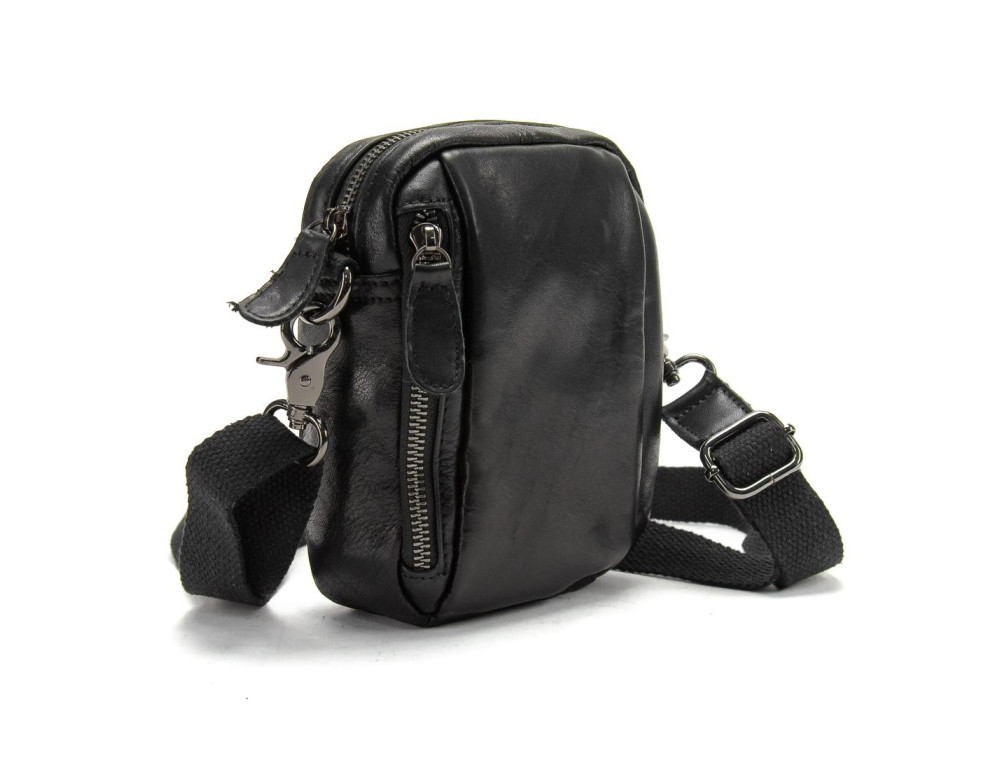 Мини-сумка через плече кожанная мужская Tiding Bag M39-6072A - Фото № 1 Мини-сумка через плече кожанная мужская Tiding Bag M39-6072A - Фото № 1
