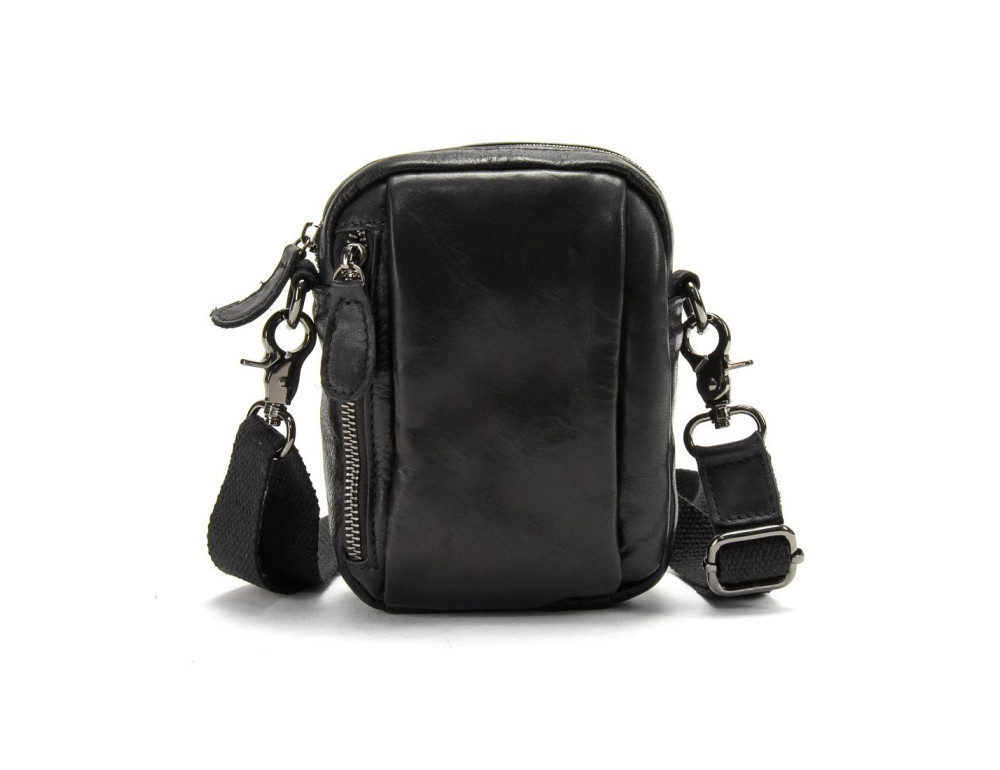 Мини-сумка через плече кожанная мужская Tiding Bag M39-6072A - Фото № 3