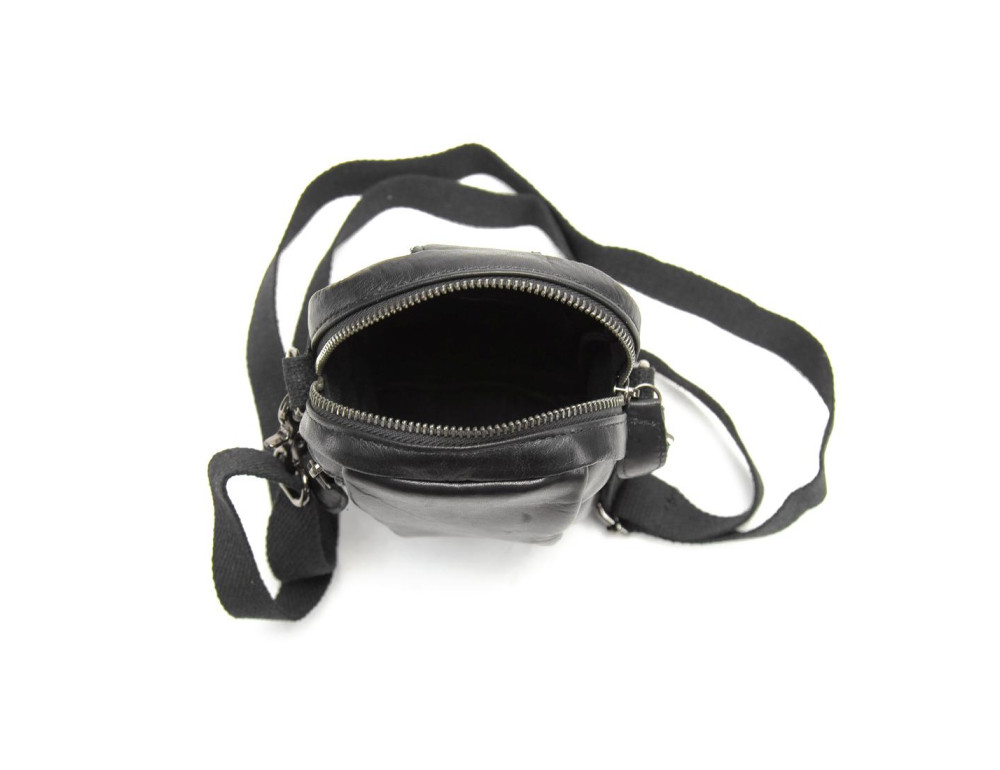 Мини-сумка через плече кожанная мужская Tiding Bag M39-6072A - Фото № 4