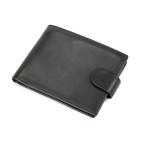 Портмоне черное кожаное на кнопке Tiding Bag M39-8068BRA - Фото № 100