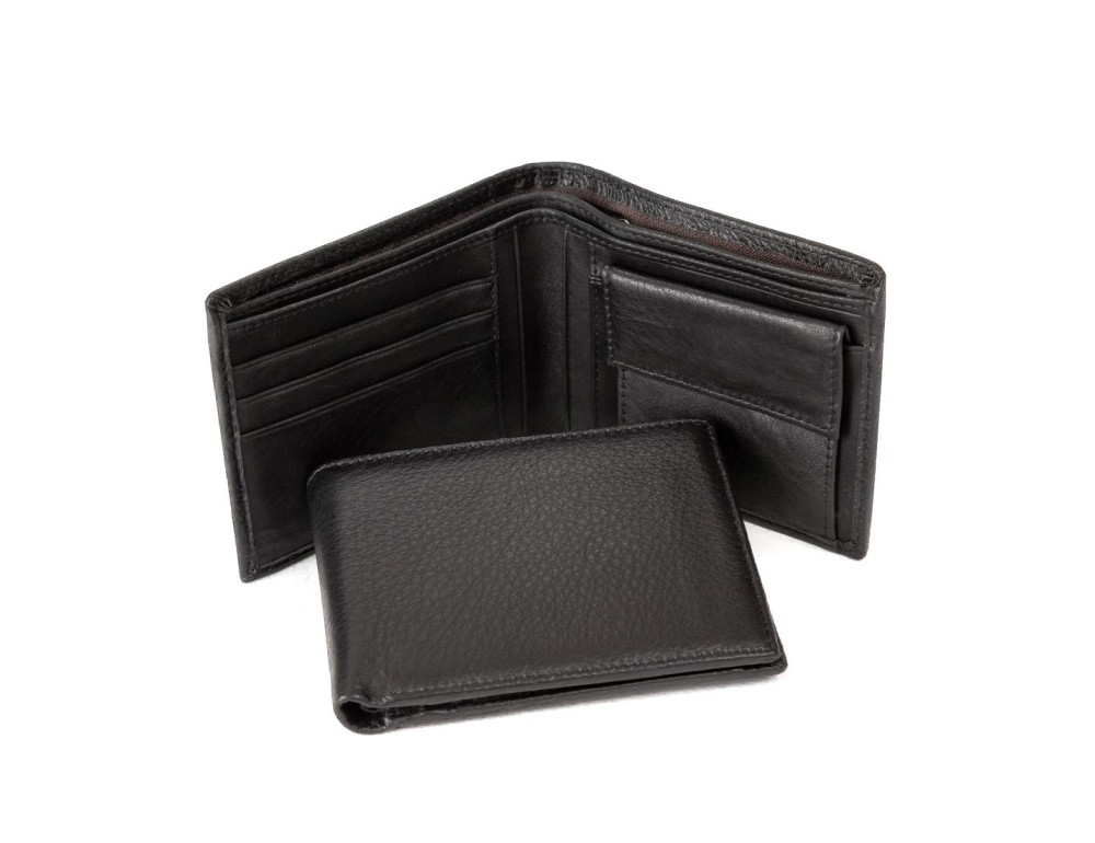 Портмоне маленькое кожаное с монитницей на кнопке Tiding Bag M39-8069A - Фото № 2