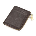 Небольшое коричневое портмоне на молнии Tiding Bag M39-9600DB - Фото № 100