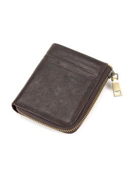 Невеликий коричневий портмоне на блискавці Tiding Bag M39-9600DB