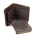 Небольшое коричневое портмоне на молнии Tiding Bag M39-9600DB - Фото № 101