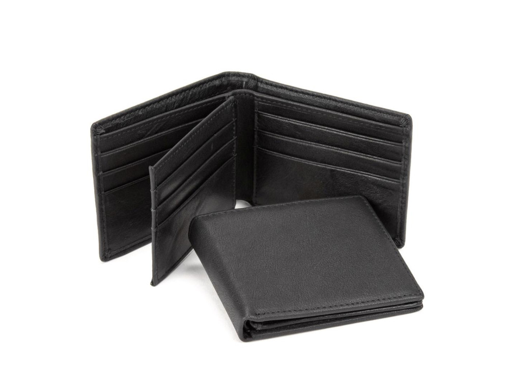Портмоне шкіряне чорне Tiding Bag M39-9923FRA - Фотографія № 2