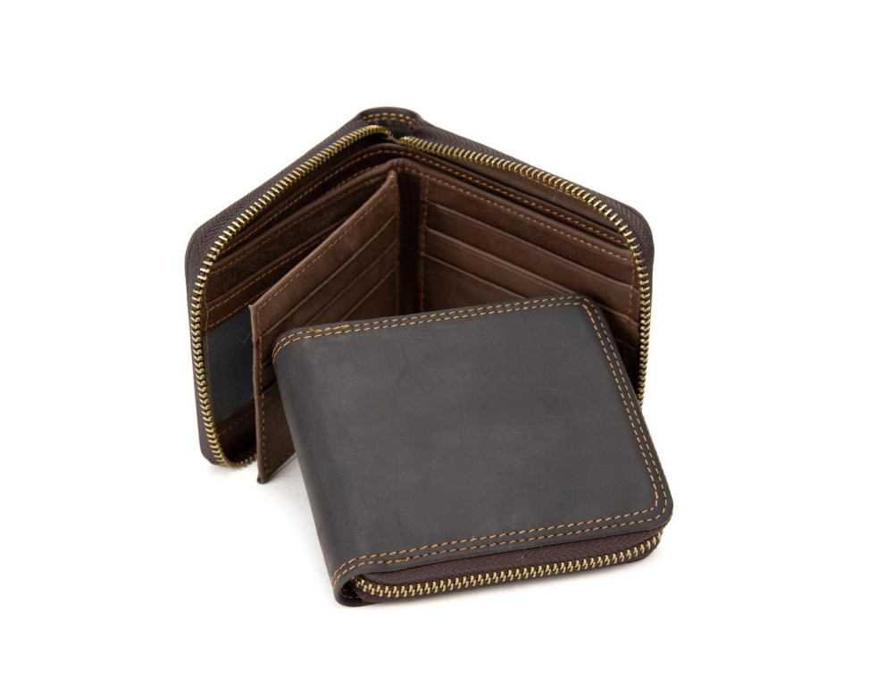 Винтажное портмоне на молнии Tiding Bag M39-FA28DB - Фото № 2