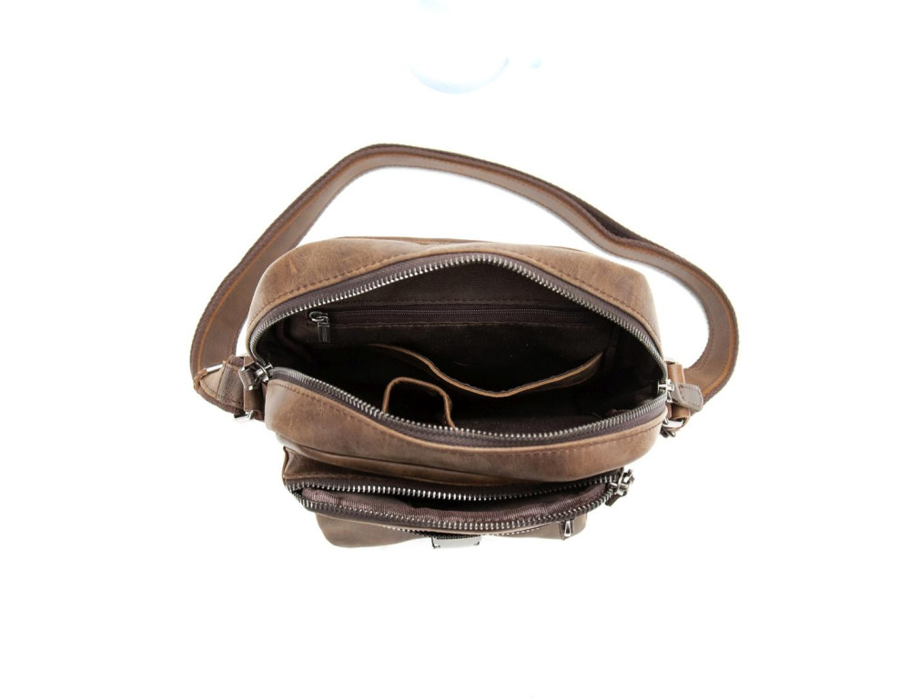 Мессенджер из винтажной кожи Tiding Bag M39-FM811DB - Фото № 5