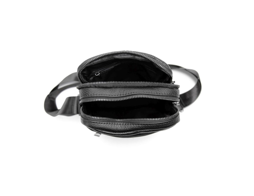 Кожаный мужской мессенджер на два отделения Tiding Bag M56-2001A - Фото № 5