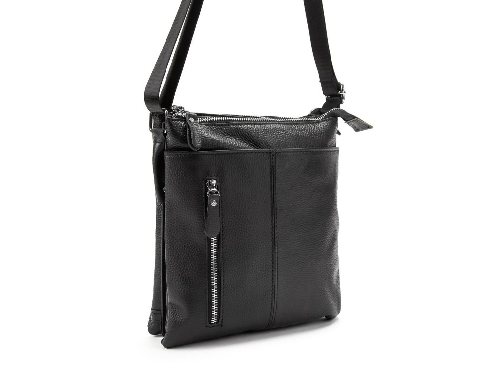 Шкіряний месенджер на три відділи Tiding Bag M56-3639A - Фотографія № 2