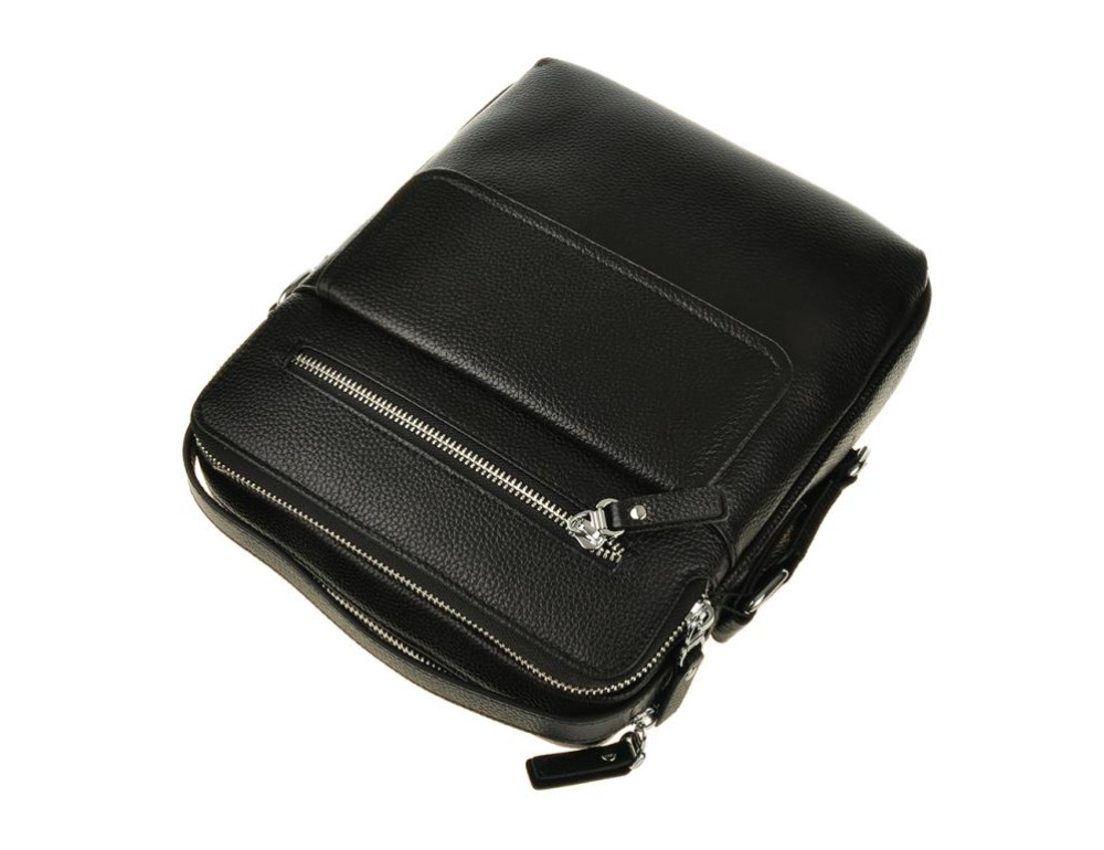 Мужская кожаная сумка через плечо с ручкой Tiding Bag M5609-1A - Фото № 3