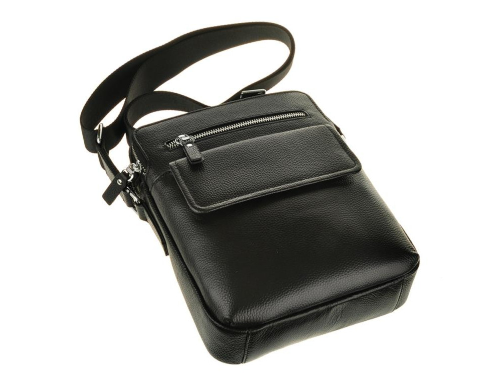Мужская кожаная сумка через плечо с ручкой Tiding Bag M5609-1A - Фото № 4