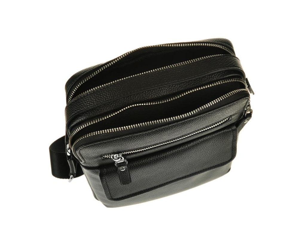 Мужская кожаная сумка через плечо с ручкой Tiding Bag M5609-1A - Фото № 7