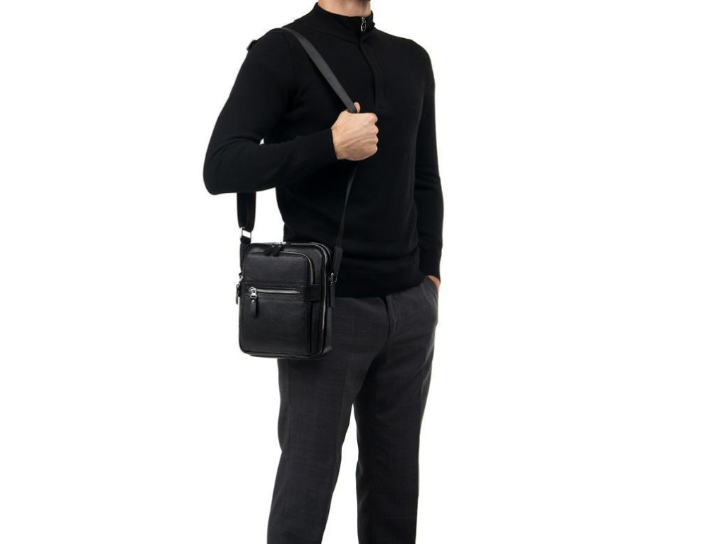 Сумка мужская через плечо из натуральной кожи Tiding Bag M5610A - Фото № 2