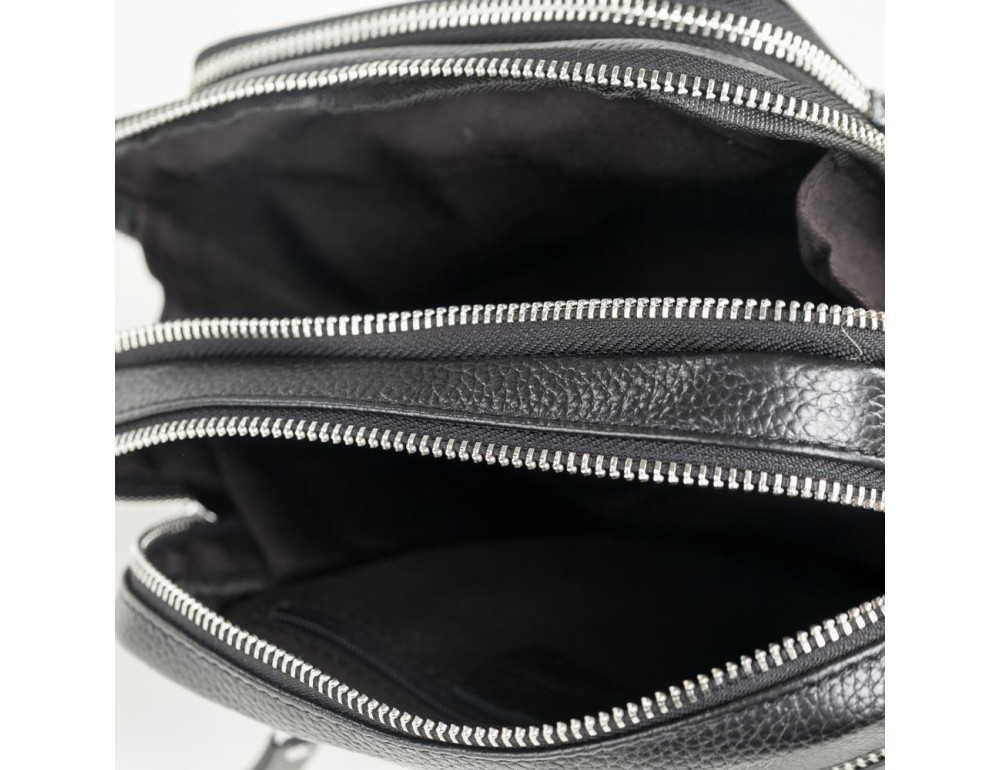 Сумка мужская через плечо из натуральной кожи Tiding Bag M5610A - Фото № 6