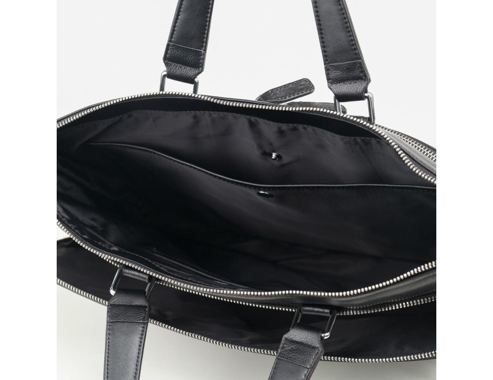 Деловая мужская кожаная сумка-портфель для документов Tiding Bag M664-4A - Фото № 4
