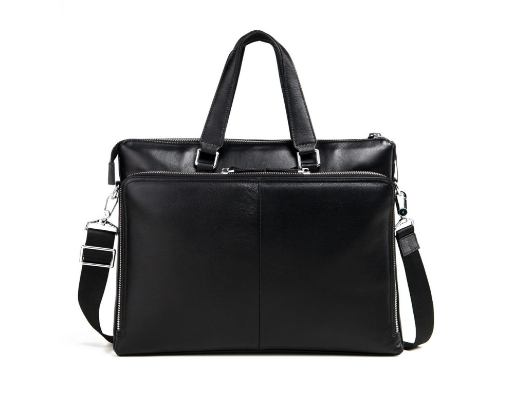 Деловая мужская кожаная сумка-портфель для документов Tiding Bag M664-4A - Фото № 6