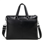 Деловая мужская кожаная сумка-портфель для документов Tiding Bag M664-4A - Фото № 105