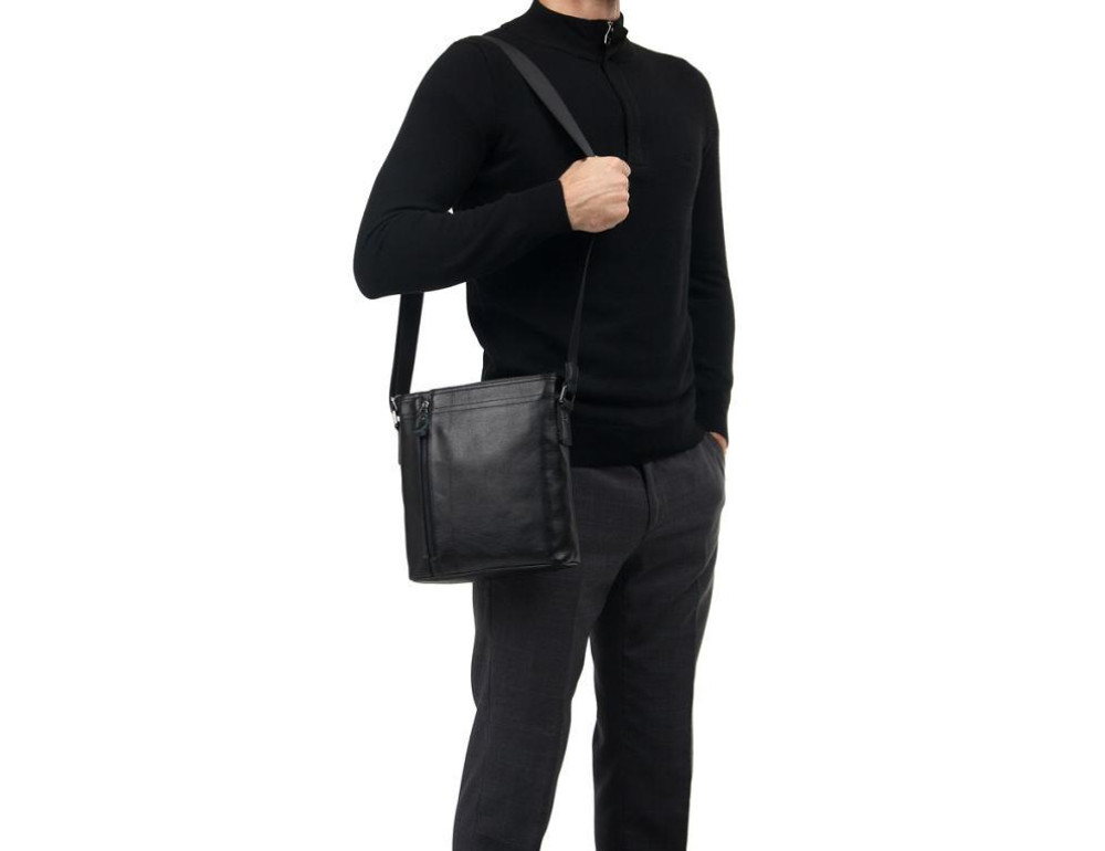 Деловая мужская кожаная сумка через плечо Tiding Bag M6917-5A - Фото № 6