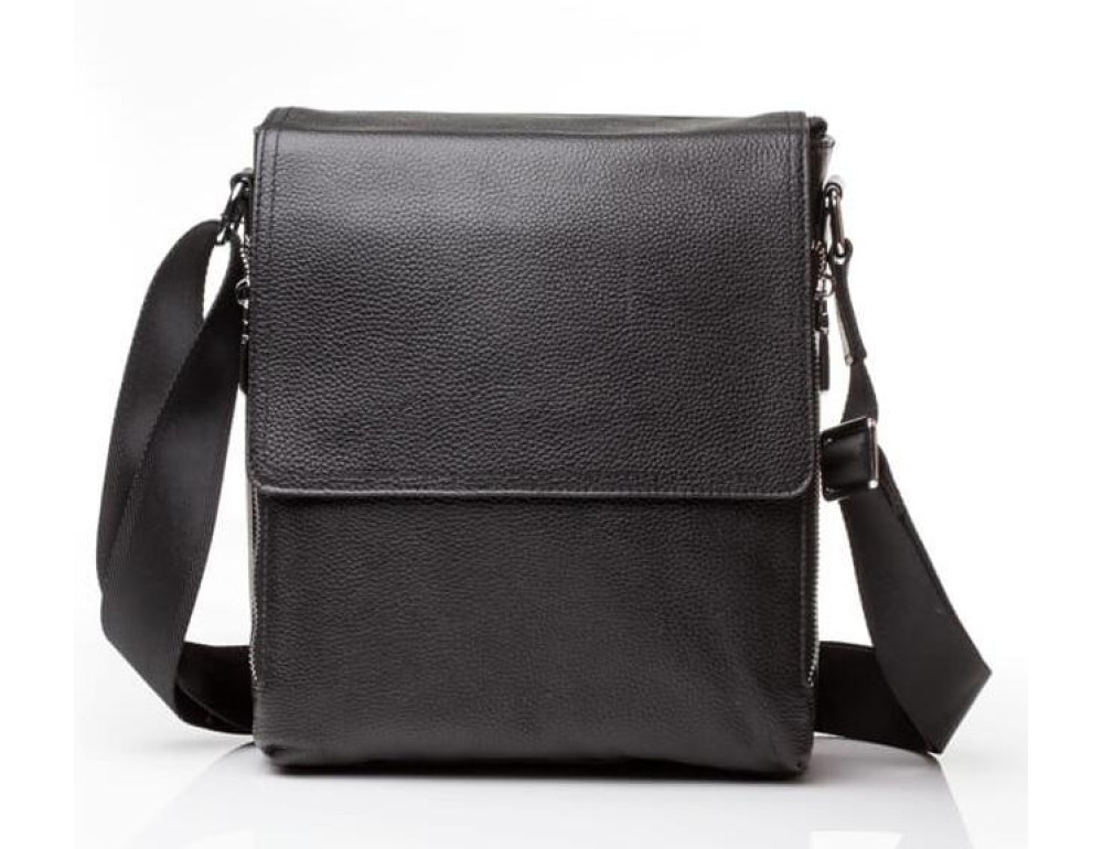 Сумка через плечо мужская кожаная с клапаном Tiding Bag M8009-3A - Фото № 3