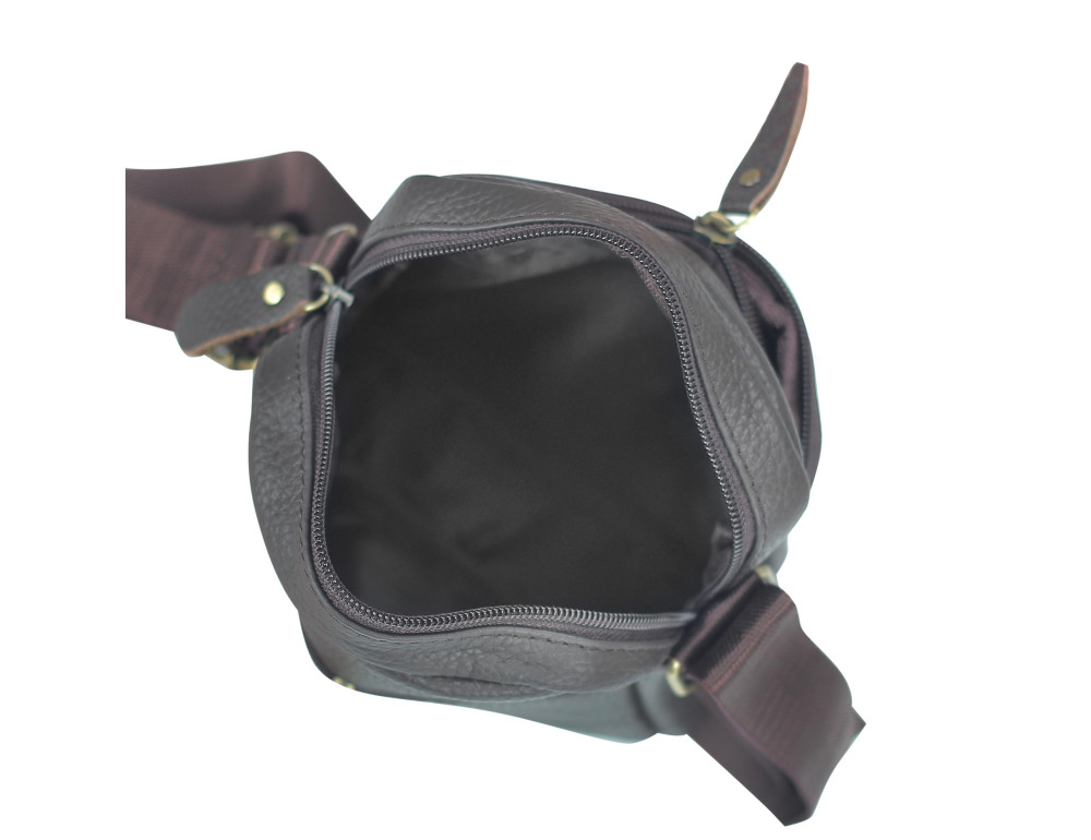 Чоловічі шкіряні сумки коричневі через плече Tiding Bag N2-1008DB - Фотографія № 3