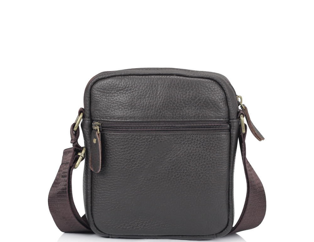 Чоловічі шкіряні сумки коричневі через плече Tiding Bag N2-1008DB - Фотографія № 4