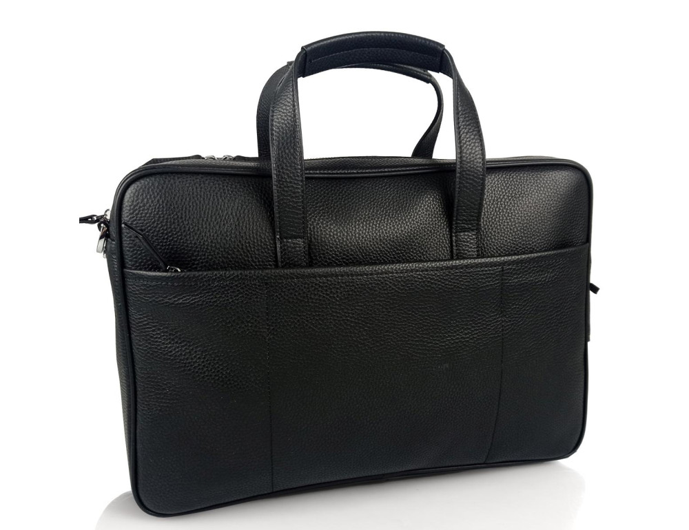 Сумка для ноутбука кожаная мужская черная Tiding Bag N2-1010A - Фото № 1 Сумка для ноутбука кожаная мужская черная Tiding Bag N2-1010A - Фото № 1