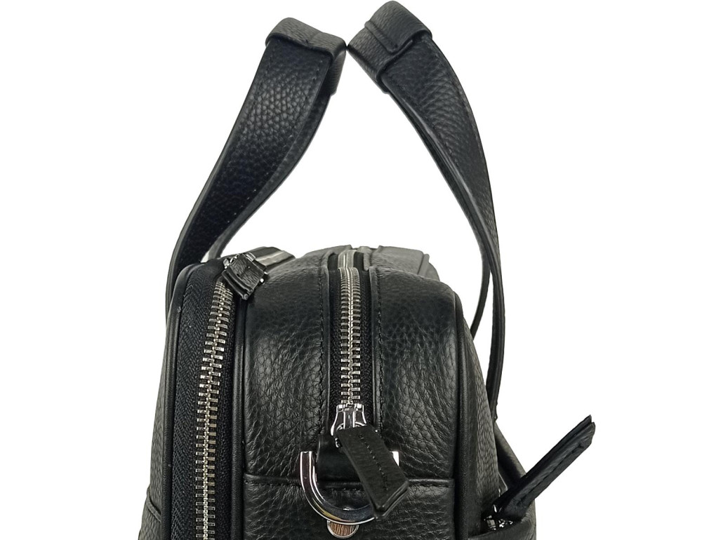 Сумка для ноутбука кожаная мужская черная Tiding Bag N2-1010A - Фото № 2