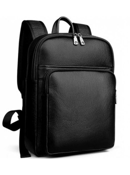 Чоловічий шкіряний рюкзак чорного кольору Tiding Bag N2-191116-3A