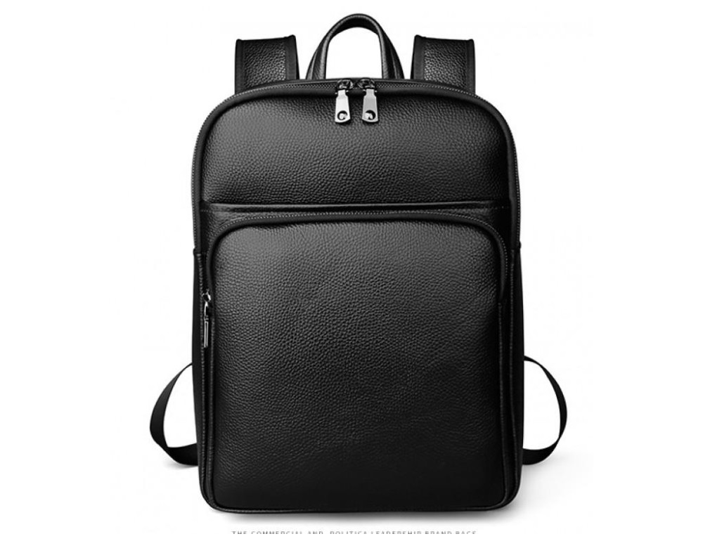 Мужской кожаный рюкзак черного цвета Tiding Bag N2-191116-3A - Фото № 2