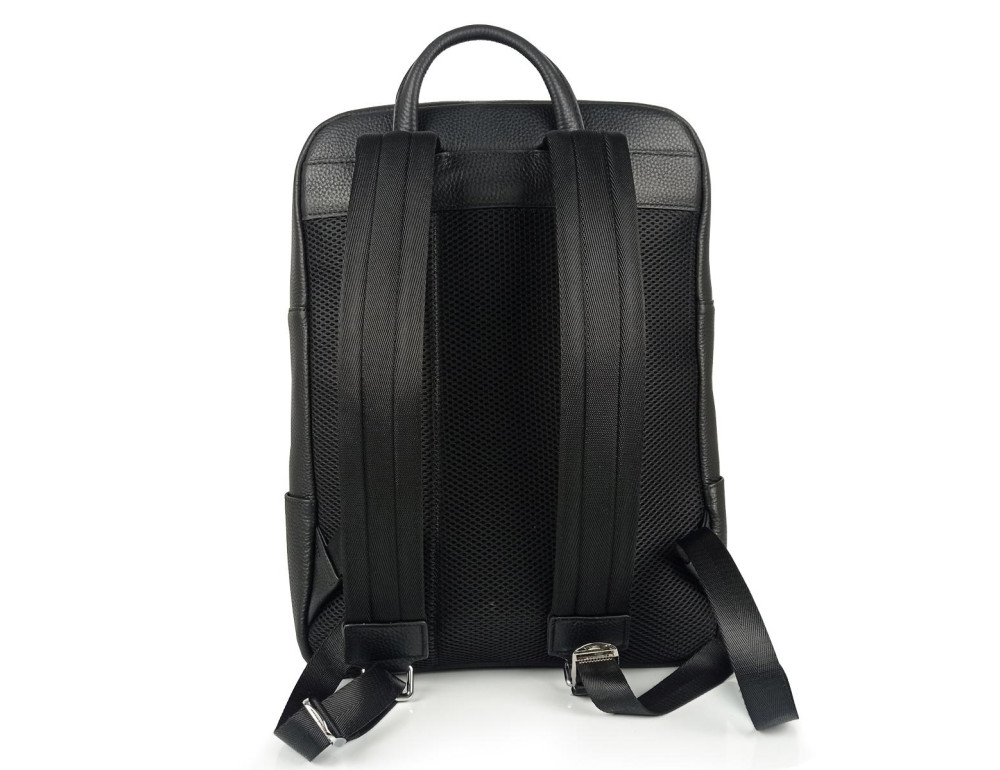 Мужской кожаный рюкзак черного цвета Tiding Bag N2-191116-3A - Фото № 3