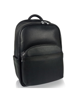 Чоловічий шкіряний рюкзак чорного кольору Tiding Bag N2-201218-3A
