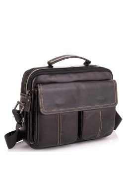 Горизонтальний шкіряний месенджер Tiding Bag N2-403DB