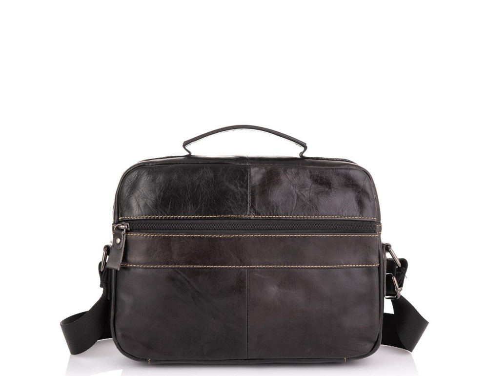 Горизонтальный кожаный мессенджер Tiding Bag N2-403DB - Фото № 3