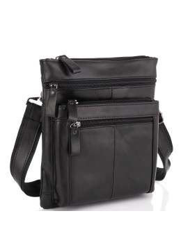 Чорна чоловіча шкіряна сумка через плече Tiding Bag N2-8011A