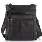 Чорна чоловіча шкіряна сумка через плече Tiding Bag N2-8011A - Фотографія № 102