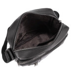 Чоловіча сумка через плече чорна із натуральної шкіри Tiding Bag N2-9801-1A - Фотографія № 101