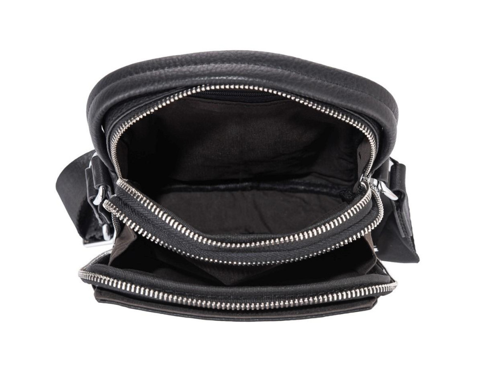 Сумка-барсетка мужская кожаная через плечо Tiding Bag NA50-190-1A - Фото № 5