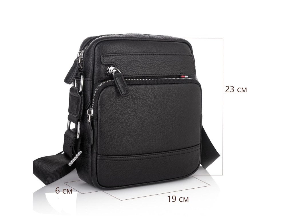 Компактна чоловіча шкіряна сумка через плече Tiding Bag NA50-8113A - Фотографія № 3