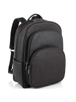Кожаный черный мужской рюкзак Tiding Bag NM11-166A