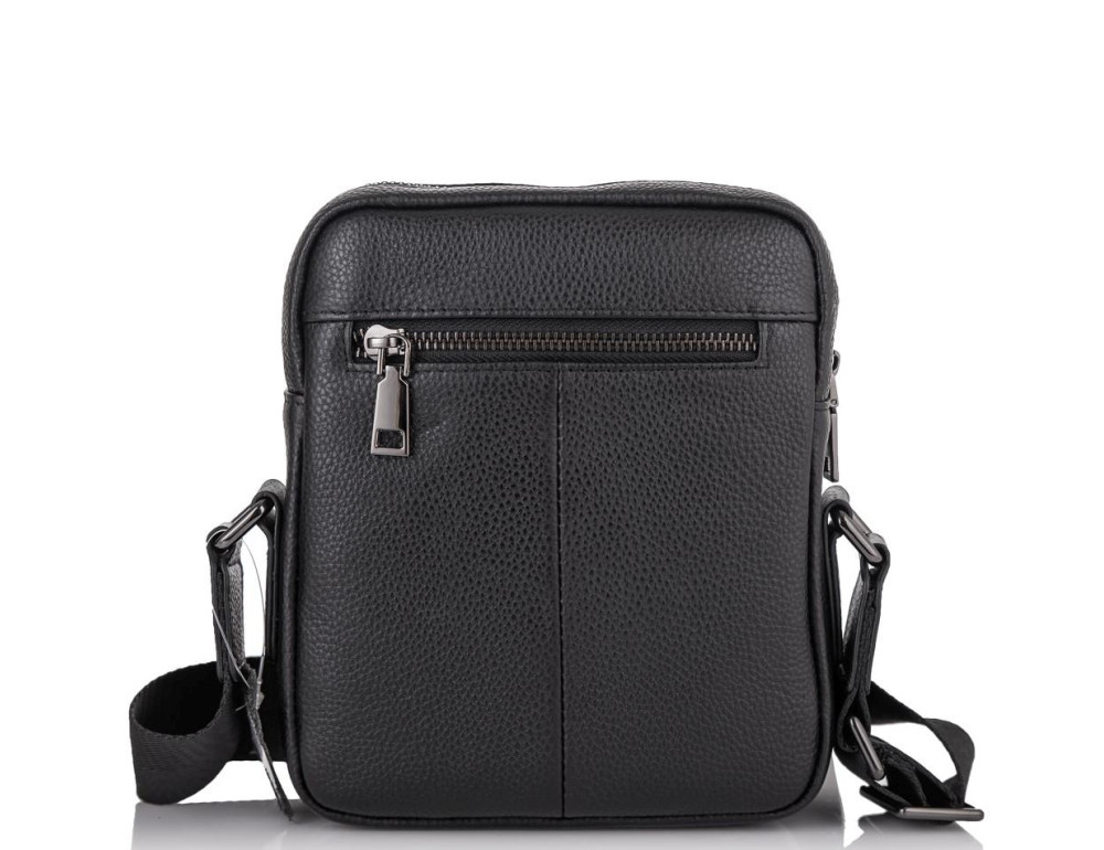 Чоловічий шкіряний чорний месенджер-барсетка Tiding Bag NM11-2030A - Фотографія № 2