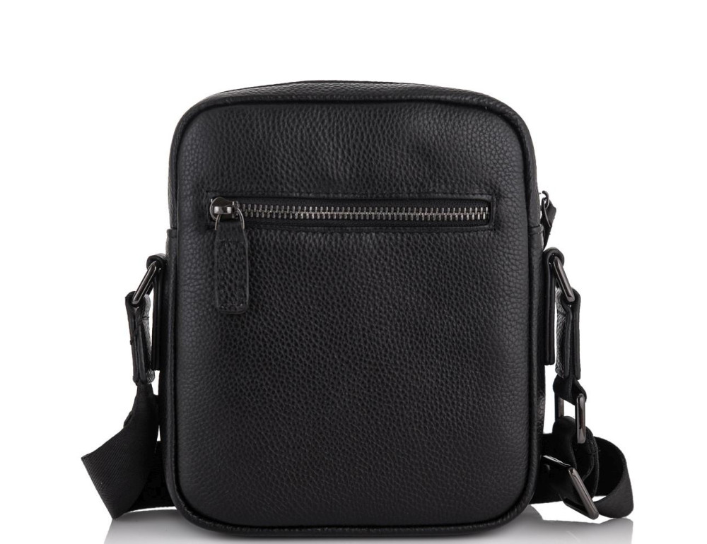 Чоловіча шкіряна сумка через плече чорна Tiding Bag NM11-7515A - Фотографія № 2