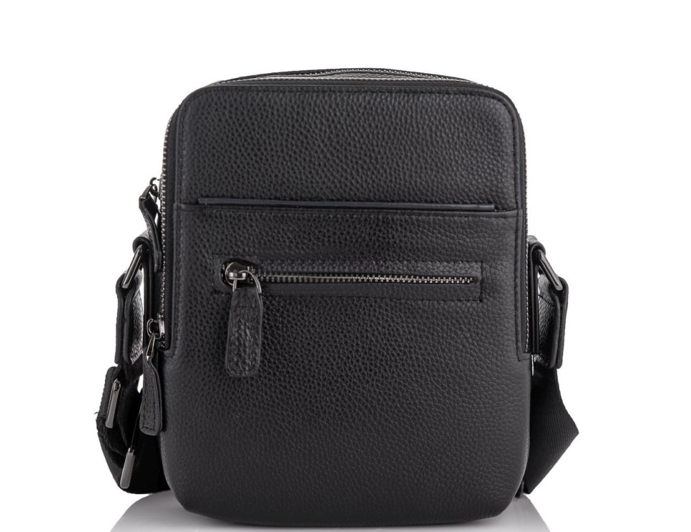 Чоловіча шкіряна сумка через плече чорна Tiding Bag NM11-7515A - Фотографія № 3