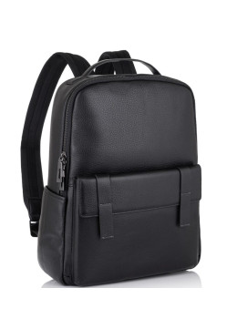 Молодіжний рюкзак натуральна шкіра чорний Tiding Bag NM11-7537A