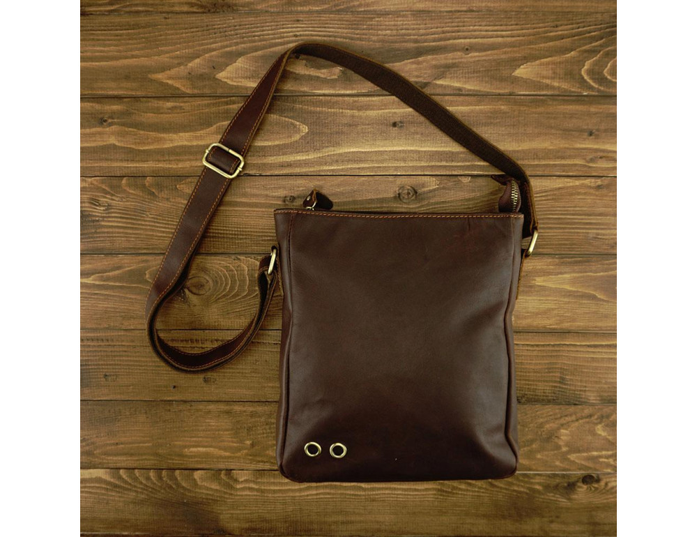 Мужской мессенджер через плечо натуральная кожа Tiding bag NM15-0016R - Фото № 2