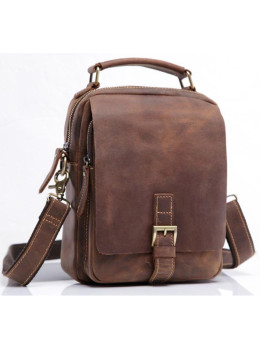 Сумка чоловіча через шкіряне плече з ручкою Tiding Bag NM15-6096R